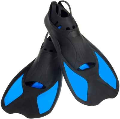 #8. Comfecto 2.9'' Thermoplastic Rubber Size M Ankle Flippers Fins Short Floating (Blue)