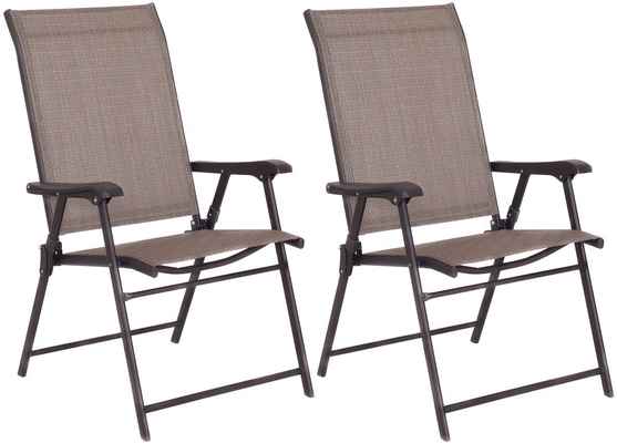 #5. Giantex Set of 2 Patio Furniture Camping Garden Pool Beach Folding Sling Chairs