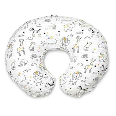 #2. Boppy Cotton Blend Fabric Black & Gold Notebook Original Nursing Pillow & Positioner