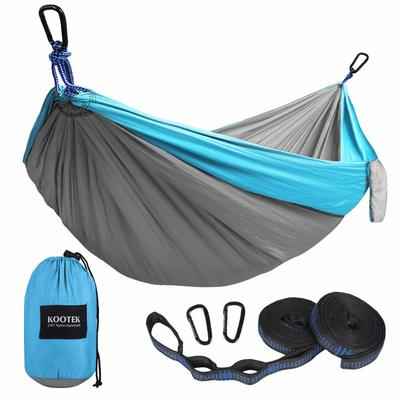 6. Kootek Lightweight Nylon Parachute 2 Tree Straps Double & Single Portable Camping Hammock