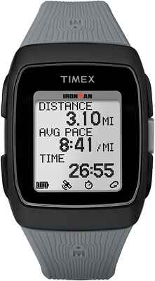 #2. TIMEX Black/Grey Simple Interface Lightweight Universal GPS Running Watch