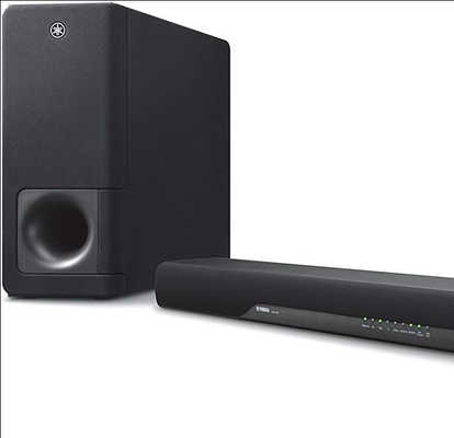 #3. Yamaha Audio YAS-207BL with Wireless Subwoofer Bluetooth & DTS Virtual Soundbar (X Black)