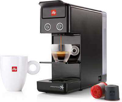 #10. ILLY 60296 Y3 Blade One-Touch Operation 7 Capsules Nespresso Machine (Black)