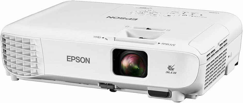 #4. Epson Home Cinema HDMI 3 LCD 3300 Lumens White Brightness Image Up to 300'' Projector