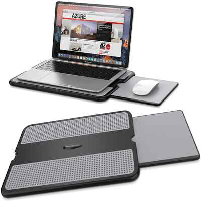 #8. AboveTEK Non-Slip Heat Shield Portable Laptop Desk w/Sturdy Stable Cooler for Travel