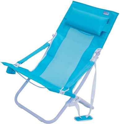 #2. Rio Beach Large Adjustable Foam Pillow Compact Portable Fold Breeze Sling Chair