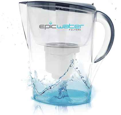 #10. EPIC Pure BPA-Free 3.5L Removes Heavy-Metals Water Filter Pitcher (Navy Blue)