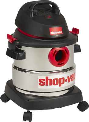 #10. Shop-Vac Powerful & Portable 4.5 Peak 5-Gallon 5989300 Wet/Dry HP Stainless Steel Vac