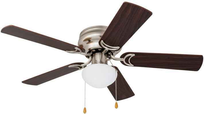 #9. PROMINECE Home 80029-01 42'' Low Profile Ceiling Fan w/Light (Satin Nickel)