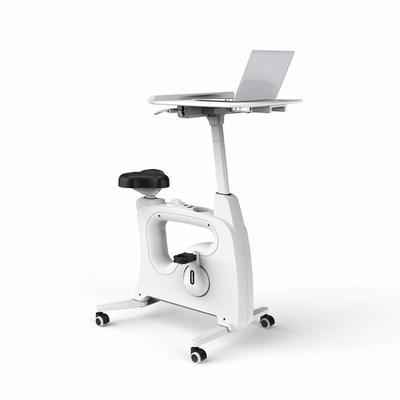 10. FLEXISPOT Adjustable Seat & Resistance Levels Desk Exercise Bike –W/ Desktop White