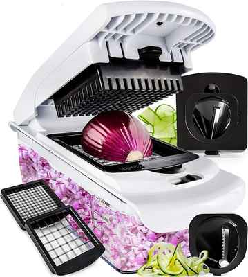 #6. Fullstar 4 Blades Spiralizer Vegetable Onion Chopper Pro Food w/Container Slicer Dicer Cutter