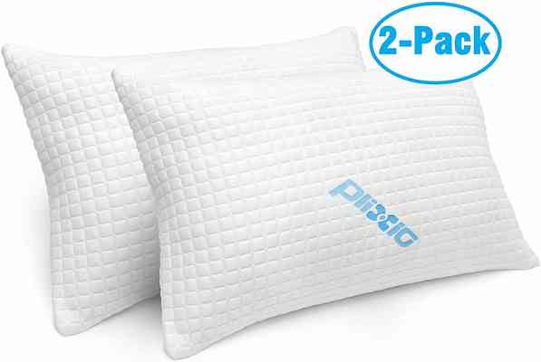 #4. Plixio 2 Pack Bamboo Hypoallergenic for Side & Back Sleeper Shredded Memory Foam Pillow