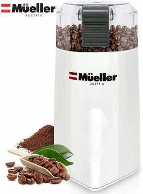 #8. Mueller Austria HD Motor Large Hyper-Grind Precision Electric Coffee Grinder Mill (White)