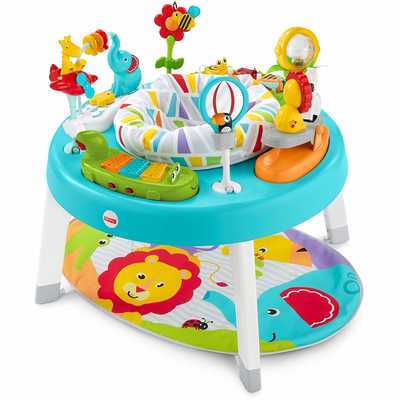 #2. Fisher-Price 3-in-1 Adjustable Height Sit to Stand Machine Washable Activity Center