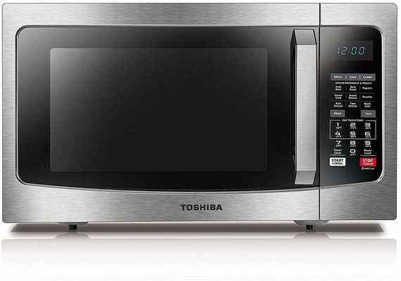 10. Toshiba ECO42A5C-SS Compact Stainless Steel 1000W Smart Sensor Countertop Microwave