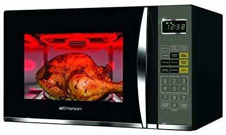 #4. Emerson Radio MWG9115SB Compact 1.2 Cu. Ft. Stainless Steel 1100W Griller Countertop Oven