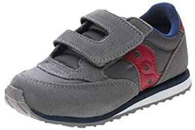 #2. Saucony Hook & Loop Closure Two-Tone Midsole Low Profile Synthetic Sole Kid's Sneakers