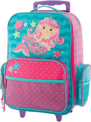 #10. Stephen Joseph Mermaid Zipper Closure 18'' Shoulder Drop Colorful Classic Rolling Luggage