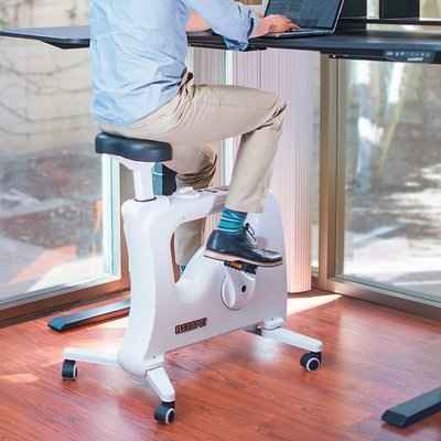 2. FLEXISPOT Adjustable Seat & Resistance Levels Exercise Bike – Without Desktop White