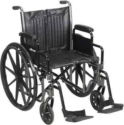 #7. McKesson 62164201 350lbs Capacity Swing-Away Footrests 20’’ Standard Wheelchair w/Footrest