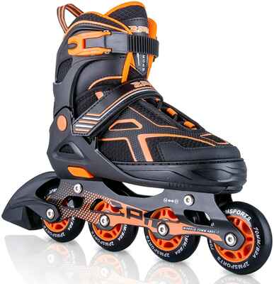 #6. 2PM SPORTS Torinx Adjustable Inline Skates (Orange/Red/Green/Black)