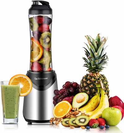 #7. La Reveuse 1802 300W Personal Size BPA-free Portable Smoothies 18 Oz Blender (Silver)