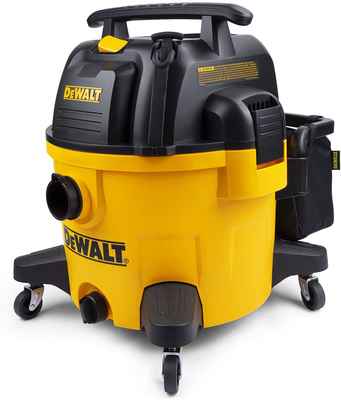 #6. DEWALT DXV09P YELLOW Built-in Accessory Storage 10'' Power Cord Wet/Dry Vac