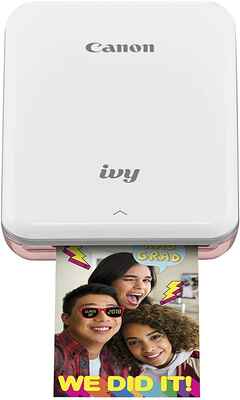 #5. Canon IVY Super-Portable Bluetooth-Enabled Mobile Mini Portable Printer (Rose Gold)