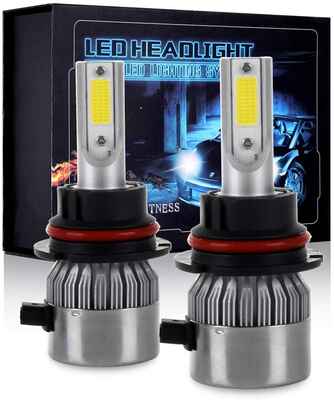 #8. ECCPP Pack of 2 80W 6000K 10400 Lumen Beam White Fog Light 9007 LED Headlight Bulb Kit