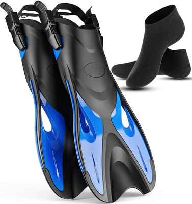 #5. COZIA Adjustable Snorkel Travel Size Scuba Diving Flippers Swim Fins