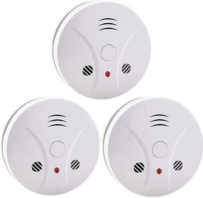 #7. VITOWELL Portable 3 Pack Battery Operated Travel Photoelectric Alarm Smoke Detector