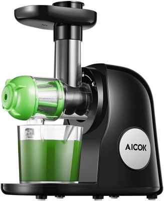 #4. AICOK BPA-Free Easy to Clean Cold Press Juicer Slow Masticating Juicer w/Brush