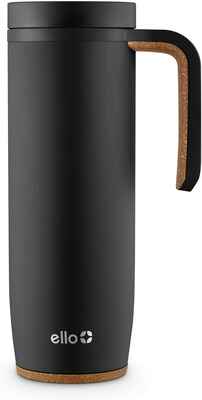 #10. ELLO 1.1lbs Matte Black Stainless Steel Magnet Vacuum Insulated Travel Mug