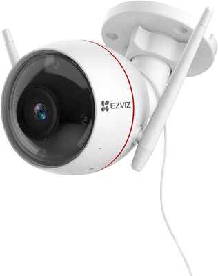 #7. EZVIV 2.4 G Wi-Fi Siren IP66 Weatherproof Night Vision 1080P Outdoor Security Camera