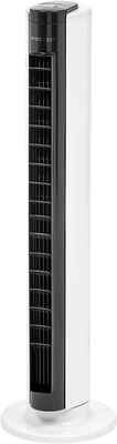 #3. IRIS USA White/Black 31.5'' Woozoo Remote Controlled Oscillating Tower Fan w/Adjustable Vents