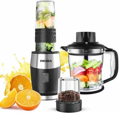 #6. FOCHEA High-Speed 700W 5-in-1 BPA-Free Personal Blender for Smoothies & Shakes