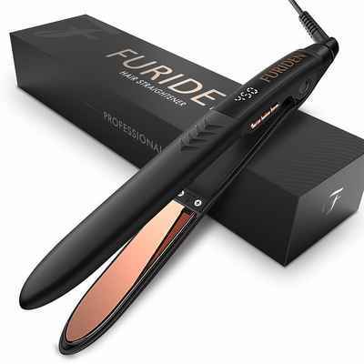 #4. FURIDEN Professional 2-in-1 Titanium Hair Straightener Iron for All Hair (Black)