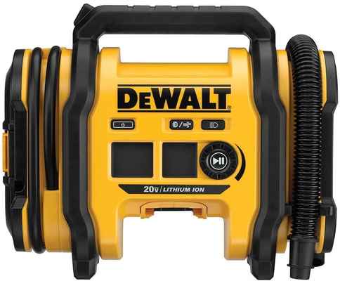 #2. DEWALT 20V DCC020IB Three Power Sources LED Light 110V Max Cordless Tire Inflator