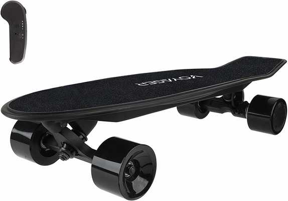 #1. Voyager Neutrino 350W Brushless Motor 12.5 MPH Max Compact Electric Cruiser Skateboard