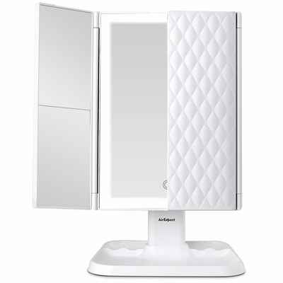 #9. AirExpect 72 LED Trifold Mirror Touch Control Makeup Mirror Vanity Mirror w/Lights