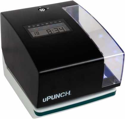 #3. uPunch CR1000 Digital 1 Ribbon 50 Time Cards & 2 Keys Time Clock & Date Stamp