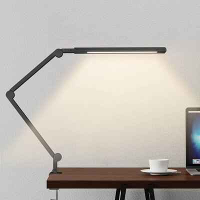 #7. JOLY JOY Black Eye-Care Dimmable Light 6 Color Modes Swing Arm LED Desk Lamp