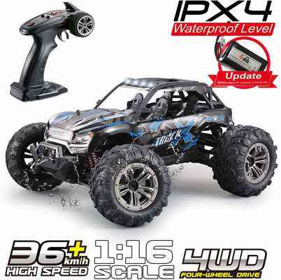 #10. Fistone 1:16 High Speed 24 MPH 4WD 2.4 GHz Remote Control RC Monster Truck for Kids Adults