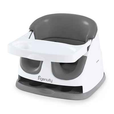#7. Ingenuity 2-in-1 Baby Base Slate Removable Tray Safe & Secure Booster Feeding Seat