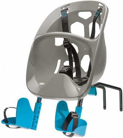 #3. Bell Shell Front & Rear 3-Point Harness Adjustable Foot Beds Mounted Child Bicycle Seat