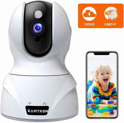 7. KAMTRON Wi-Fi 2.4GHz PTZ Two-Way Audio 1080P Indoor Wireless Security Camera