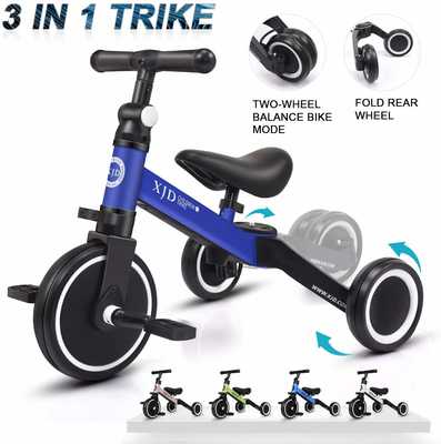 #3. XJD Upgrade 2.0 3-in-1 Comfortable Balance Bike for Boys Girls for 1-3 Years Old Kids