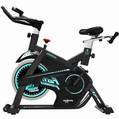 4. Pooboo Pro LED Display Stationary Dumbbells Flywheel Quiet Indoor Exercise Bike