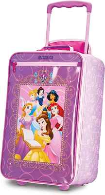 #4. American Tourister Carry-On 18'' Princess 2 Upright Luggage Kid's Disney Soft Side