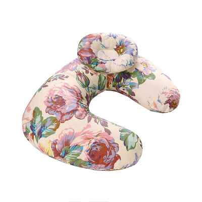 #6. Miracle Baby Peony Flower U-Shape Machine Washable Breastfeeding Head Positioner Nursing Pillow